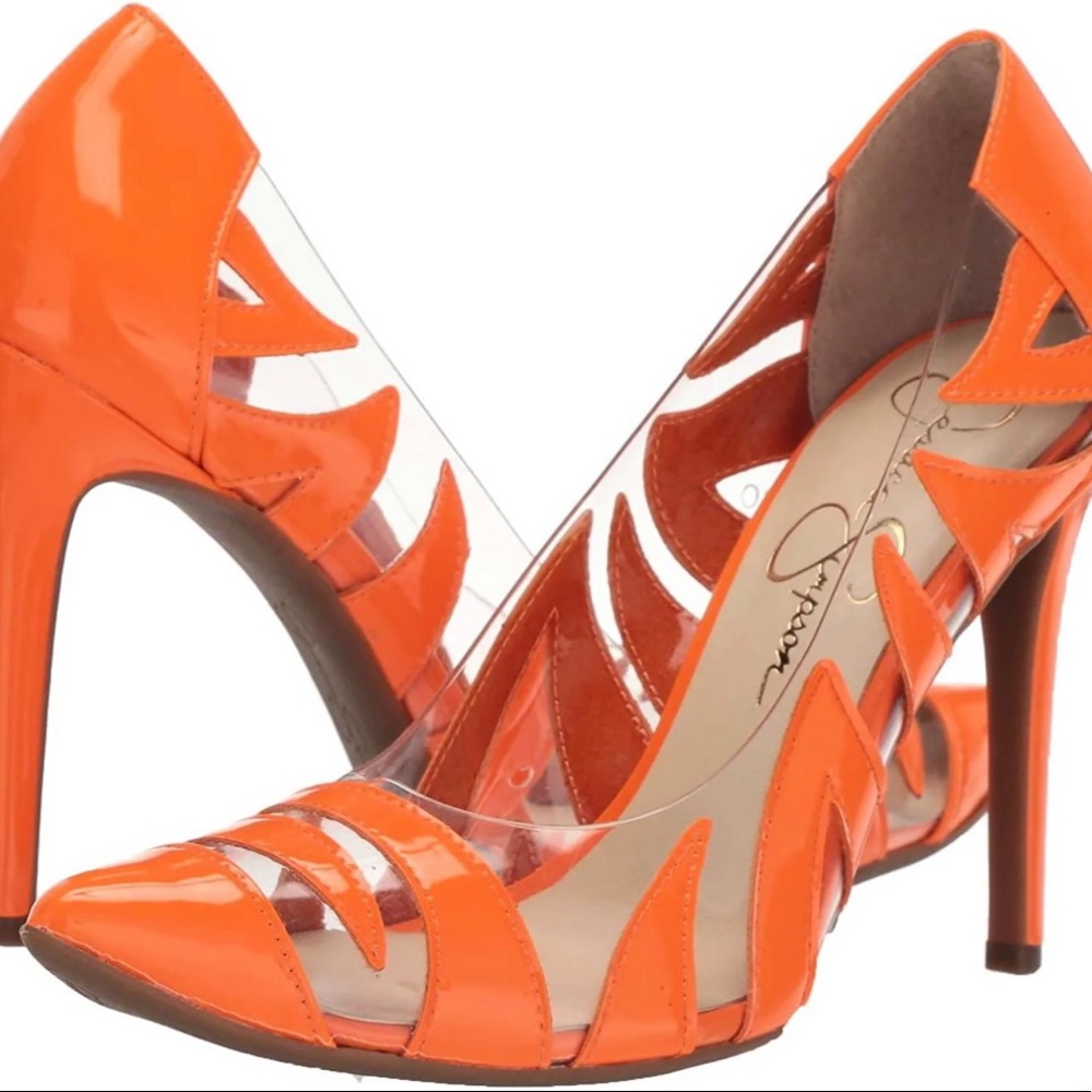 Jessica Simpson Neon Orange Patent Shoe